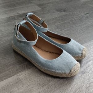 Women's Denim Espadrille Flats